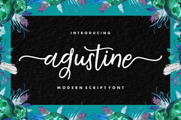 Agustine: A Modern Script Font for Small Business Branding