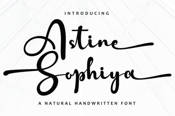 Astine Sophiya Font for Handmade Brands
