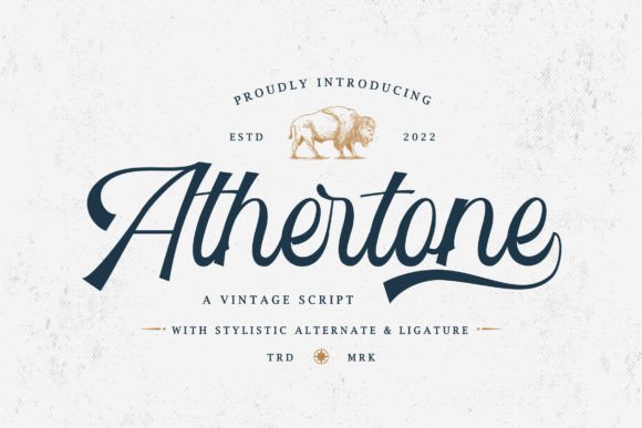 Athertone: The Perfect Vintage Script Font for Crafters