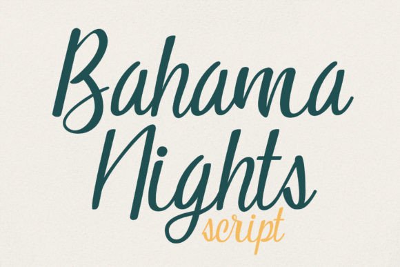 Bahama Nights: A Graceful Script Font for Elegant Branding
