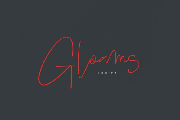 Gloams: A Modern Script Font for Digital Design