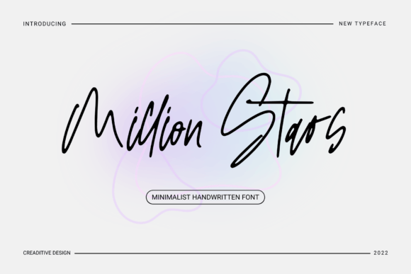 Million Stars: A Graceful Script Font for Editorial Design