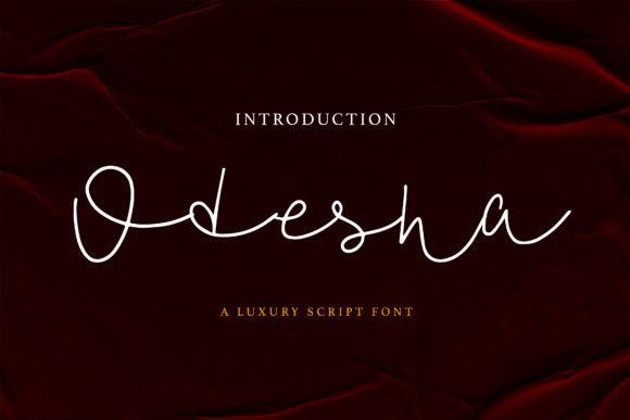 Odesha: A Romantic Script Handwritten Font for Makers