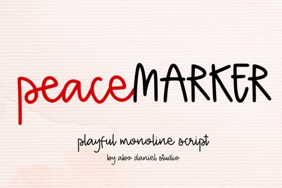 Peace Marker Font for Handmade Branding