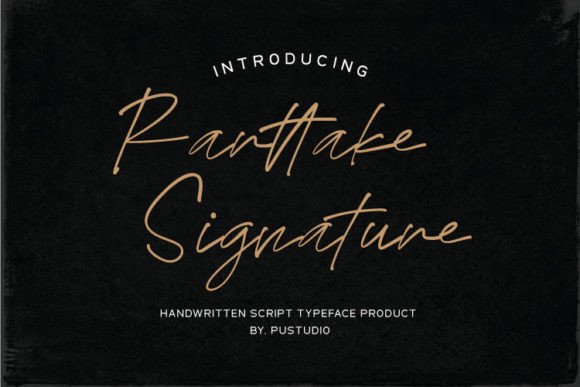 Rarttake Signature Font for Digital Branding