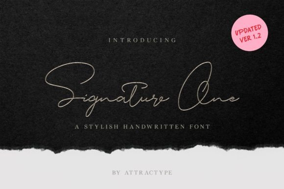 Signature One: A Dazzling Script Font for Editors