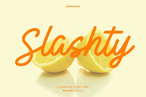 Slashty: A Modern Signature Font for Makers