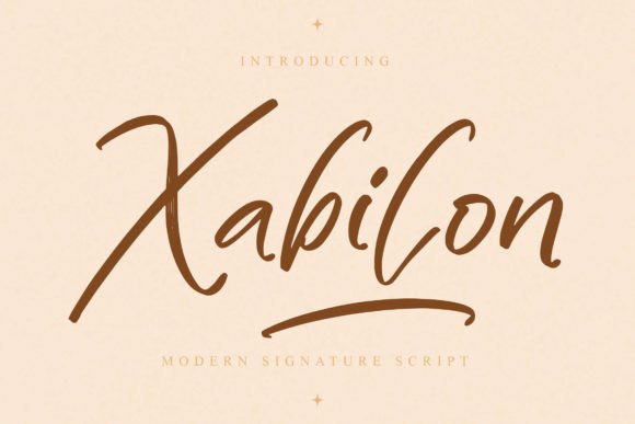 Xabilon: A Modern Signature Script Font for Makers